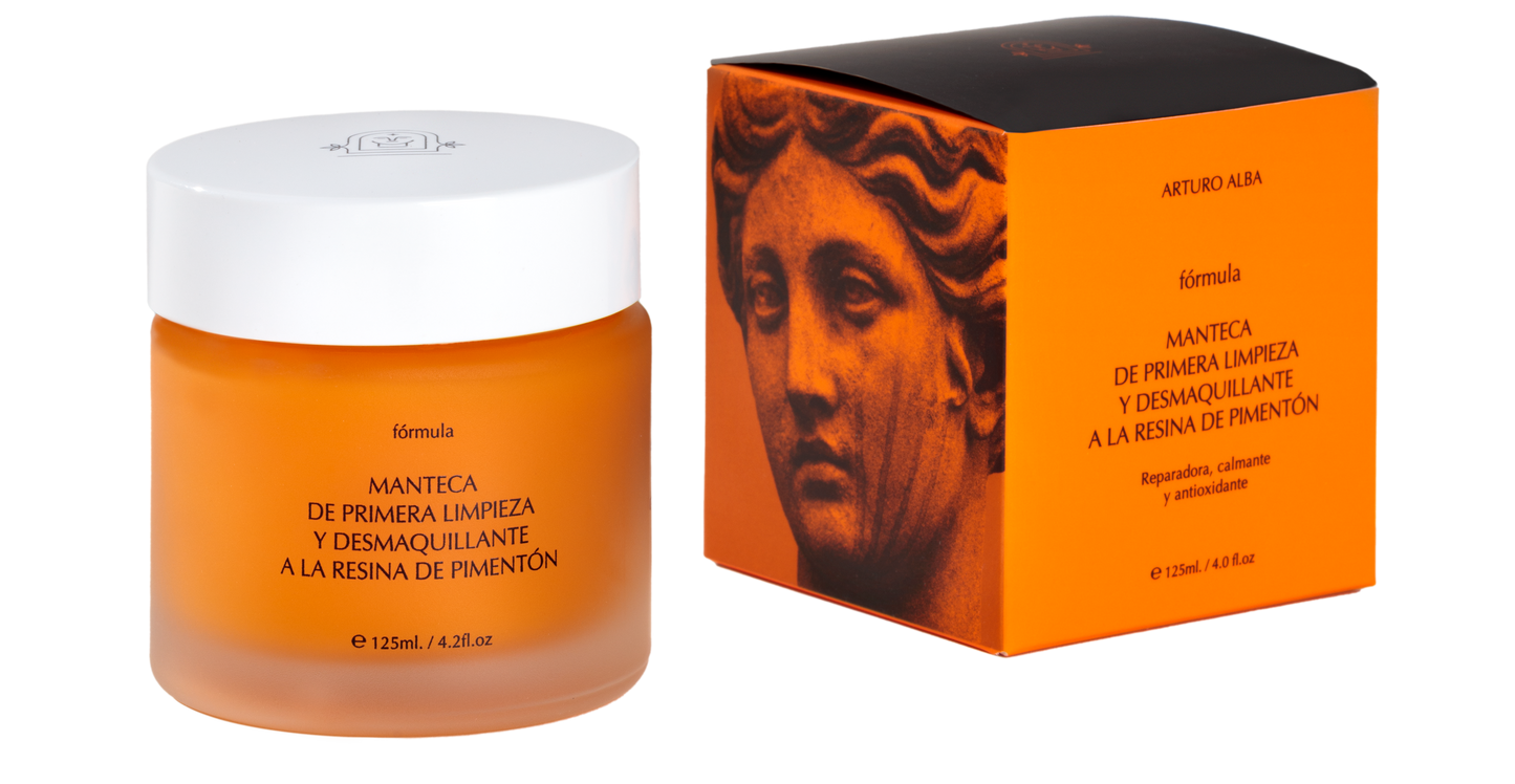 Arturo Alba manteca de primera limpieza y desmaquillante a la resina de pimentón