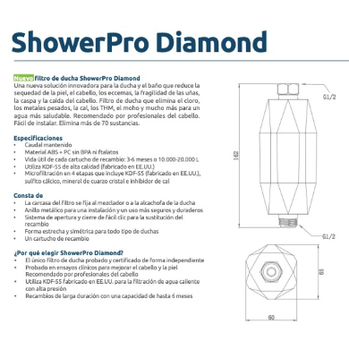 Filtro de Ducha ShowerPro Diamond